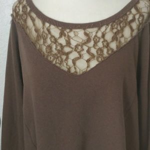 Free People Lace Boho Oversized Chunky Sweater